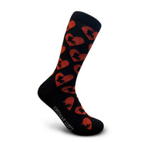 Black men's socks Louisiana hearts