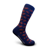 Blue men's socks crabs