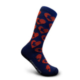 Blue men's socks Louisiana hearts