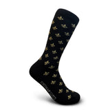 Black men's socks NOLA fleur de lis